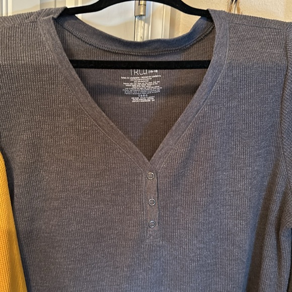 Time and Tru V Neck Henley. XL. Listing is for both shirts. - Picture 4 of 5